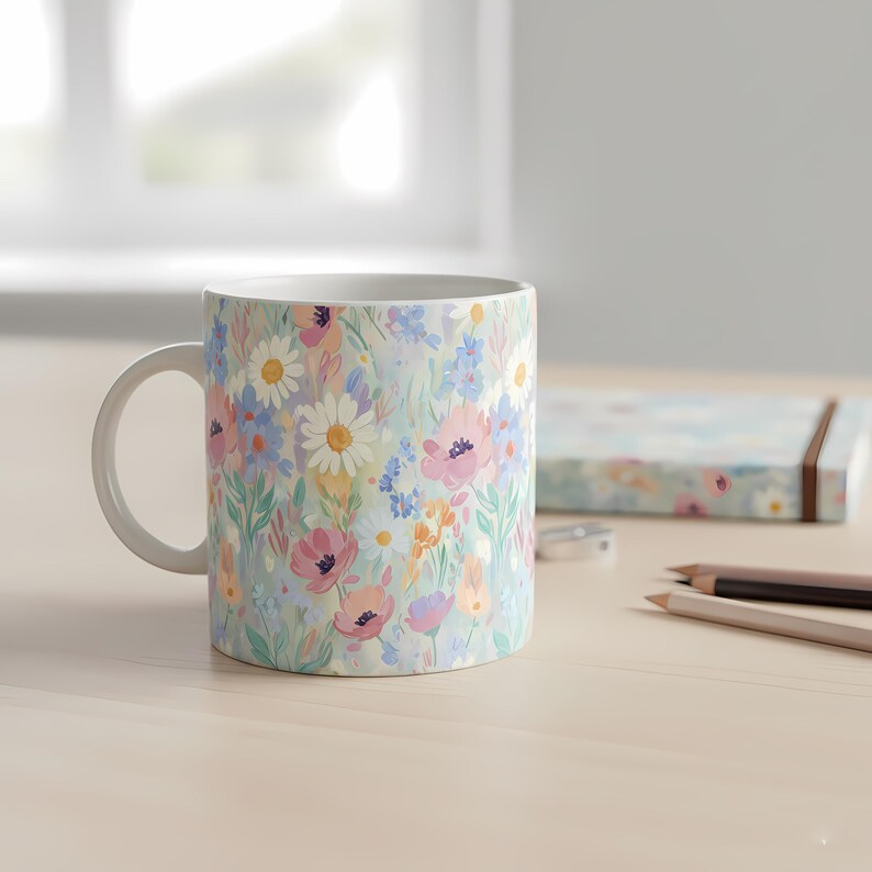 Seamless Wild Flowers Watercolor Pattern for Textile Print image 5