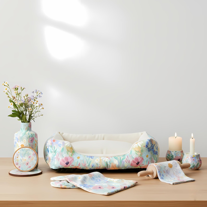 Seamless Wild Flowers Watercolor Pattern for Textile Print image 12