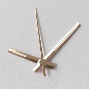 Classic Baton Watch Hands Set for NH35 NH36 Movement | Polished Finish | Green Lume | Silver, Gold, Rose Gold | Professional Mod Parts rose gold