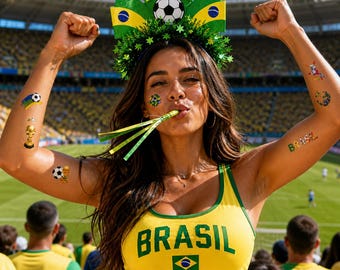 World Cup 2026 Fan Headband Accessory Set – Football , Earrings & Cheer Kit, Country Flag Party