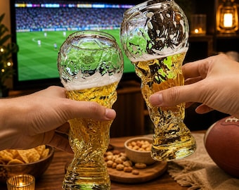 Fußball Trophy Bierglas – WM Fan Pint, Geschenk zum Vatertag, Hausbar
