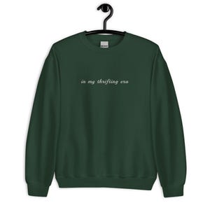 In My Thrifting Era Embroidered Crewneck Sweatshirt | Thrift Lover Gift