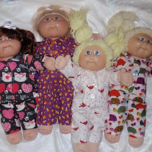 Ensemble de pyjamas en flanelle ou en coton à imprimé chou, pyjama Baby Alive, pyjama pour poupée de 16 à 18 pouces, cadeau d'anniversaire, cadeau de Noël