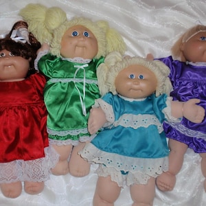 Vestido Cabbage Patch de satén surtido, ropa para muñecas de 40 a 45 cm, ropa para muñecas Cabbage Patch, vestido Baby Alive