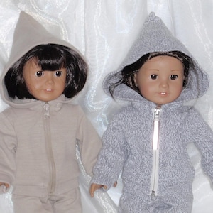 18 Inch Doll Assorted Zip Front Sweatshirt Hoodie and Matching Pants, AG Doll Clothes, 18&quot; Doll Clothes, Girl Doll Clothes, Boy Doll Clothes