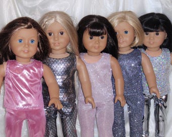 18 Inch Doll Assorted Fancy Cotton Jersey Tank, 18" Doll Clothes, AG Doll Clothes, Girl Doll Cloths