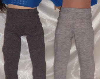18 Inch Doll Light Or Dark Gray Cotton Knit Leggings, 18" Doll Clothes, AG Doll Clothes, Girl Doll Clothes