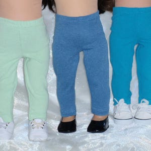 18 Inch Doll Assorted Cotton Jersey Knit Leggings, 18&quot; Doll Clothes, AG Doll Clothes, Girl Doll Clothes