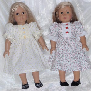 18 Inch Doll Assorted Cotton Print Short Sleeve Dress, 18&quot; Doll Clothes, AG Doll Clothes, Girl Doll Clothes, Christmas Dress, Doll Dress