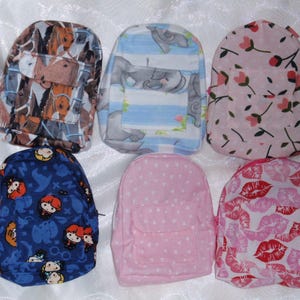 18 Zoll Puppe Assorted Print Rucksack, AG Puppenkleidung, 18 "Puppenkleidung, Mädchen Puppenkleidung, AG Puppenzubehör, passend für BJD
