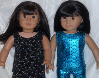18 Inch Doll Assorted Fancy Cotton Jersey Tank, 18" Doll Clothes, AG Doll Clothes, Girl Doll Cloths
