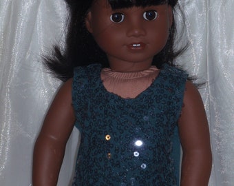 18 Inch Doll Knit Sequin Tank Top, 18" Doll Clothes, Girl Doll Clothes, AG Doll Clothes, Summer Doll Clothes