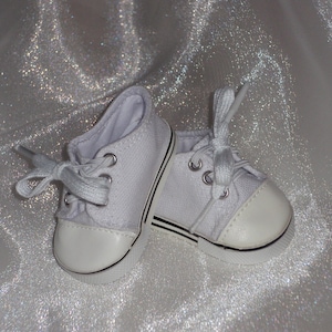 18 Inch Doll White Tennis Slip On Shoes, 18&quot; Doll Clothes, AG Doll Clothes, Girl, Doll Clothes