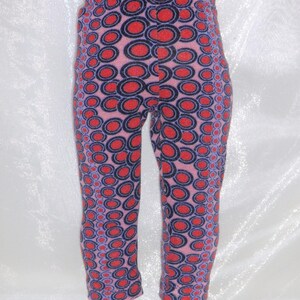 18 Inch Doll Red and Black Print Leggings, 18&quot; Doll Clothes, AG Doll Clothes, Girl Doll Clothes
