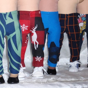 18 Inch Doll Assorted Cotton Spandex Leggings, 18&quot; Doll Clothes, AG Doll Clothes, Girl Doll Clothes