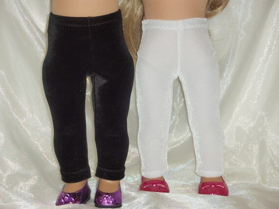 18 Inch Doll Black or White Velvet Spandex Leggings 18 Doll Clothes AG Doll Clothes Girl Doll Clothes Etsy