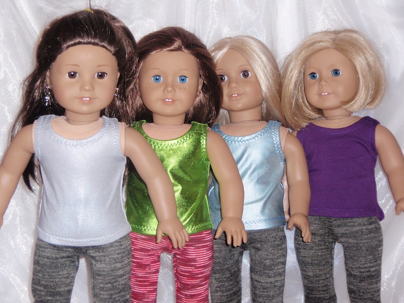 Girl Doll Clothes Summer Doll Clothes 18 Doll Clothes AG Doll Clothes 18 Inch Doll Assorted Colors Cotton Jersey Tank Top