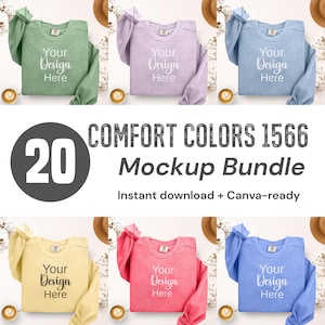 Comfort Colors 1566 Mockup Bundle, Folded Flat lay Mockup Bundle, Comfort Colors Folded Sweatshirt Mock up, Trendy POD Pullover Bundle