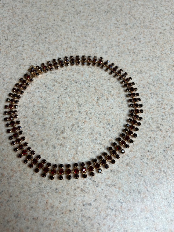 Vintage Rhinestone Choker Necklace - image 2