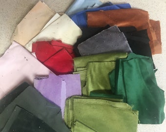 Velvet Scraps One Pound Various Colors