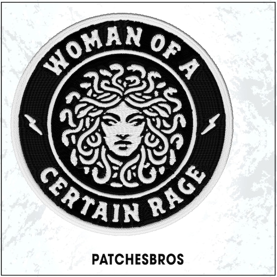 Woman of a Certain Rage Patch Funny Feminist Women Right Empowerment  Embroidered Patches Keychain Sew On Iron On Gifts Hat