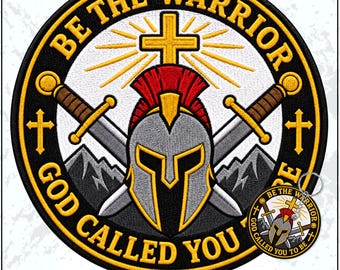 Be The Warrior God Called You to Be Patch Inspirational Christian Jesus Embroidered Patches - Embroidered Keychain Sew On Iron On
