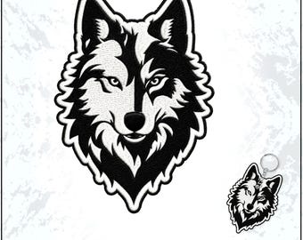 Wolf Patch Forrest Animal Wilderness Nature Mountain Adventure Wildlife Embroidered Patches - Embroidered Keychain Sew On Iron On