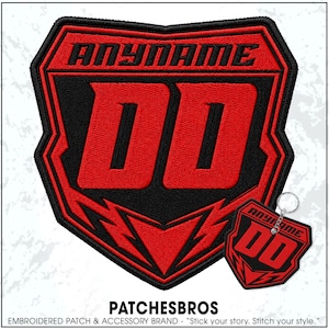 Custom Racing Name Patch Personalized Text Number Motocross Dirt Bike Speed Sport Embroidered Patches - Embroidered Keychain Sew On Iron On