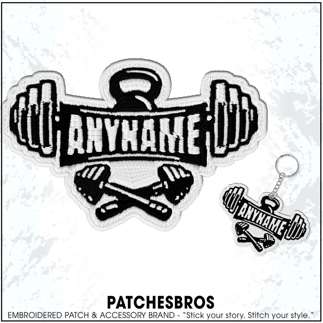 Custom Weightlifting Name Patch Personalized Text Gym Fitness Workout ...