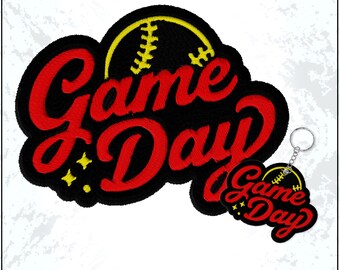 Baseball Game Day Patch Sport Player Team Softball Fan Embroidered Patches - Embroidered Keychain Sew On Iron On