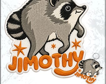 Jimothy Patch Funny Seattle Raccoon Meme Wildlife Animal Lovers Embroidered Patches V1 – Embroidered Keychain Sew On Iron On