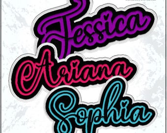 Custom Name Patch Personalized Heart Script Embroidered Patches Sew On Iron On, DIY PVC Gifts for Kids, Men, Girls, Backpacks, Hats, Jackets