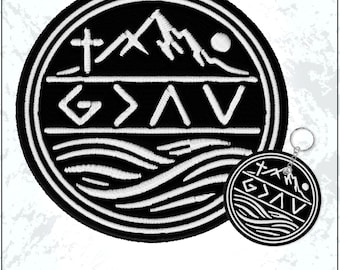 God Is Greater Than The Highs and Lows Patch Christian Faith Religious Bible Verse Colorful Embroidered Patches - Keychain Sew On Iron On