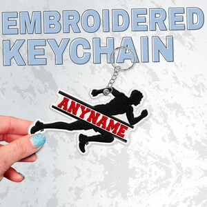 Custom Runner Name Patch Personalized Track And Field Cross Country Sport Embroidered Patches – Embroidered Keychain Sew On Iron On image 9