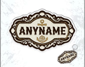 Custom Cowboy Name Patch Personalized Text Western Country Retro Cowgirl Embroidered Patches – Embroidered Keychain Sew On Iron On