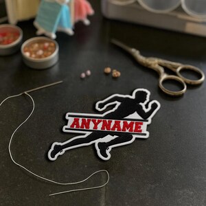 Custom Runner Name Patch Personalized Track And Field Cross Country Sport Embroidered Patches – Embroidered Keychain Sew On Iron On image 8