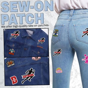 Custom Runner Name Patch Personalized Track And Field Cross Country Sport Embroidered Patches – Embroidered Keychain Sew On Iron On image 6