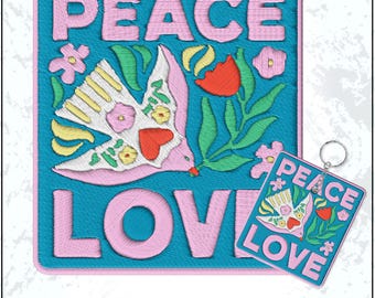 Peace And Love Patch Compassion Liberal Peaceful Protest Human Rights Embroidered Patches - Embroidered Keychain Sew On Iron On