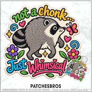 Hold Onto Your Whimsy Patch Magnet Jimothy Raccoon Woodland Animal Lovers Embroidered Patches - Embroidered Keychain Sew On Iron On