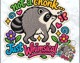 Hold Onto Your Whimsy Patch Magnet Jimothy Raccoon Woodland Animal Lovers Embroidered Patches - Embroidered Keychain Sew On Iron On