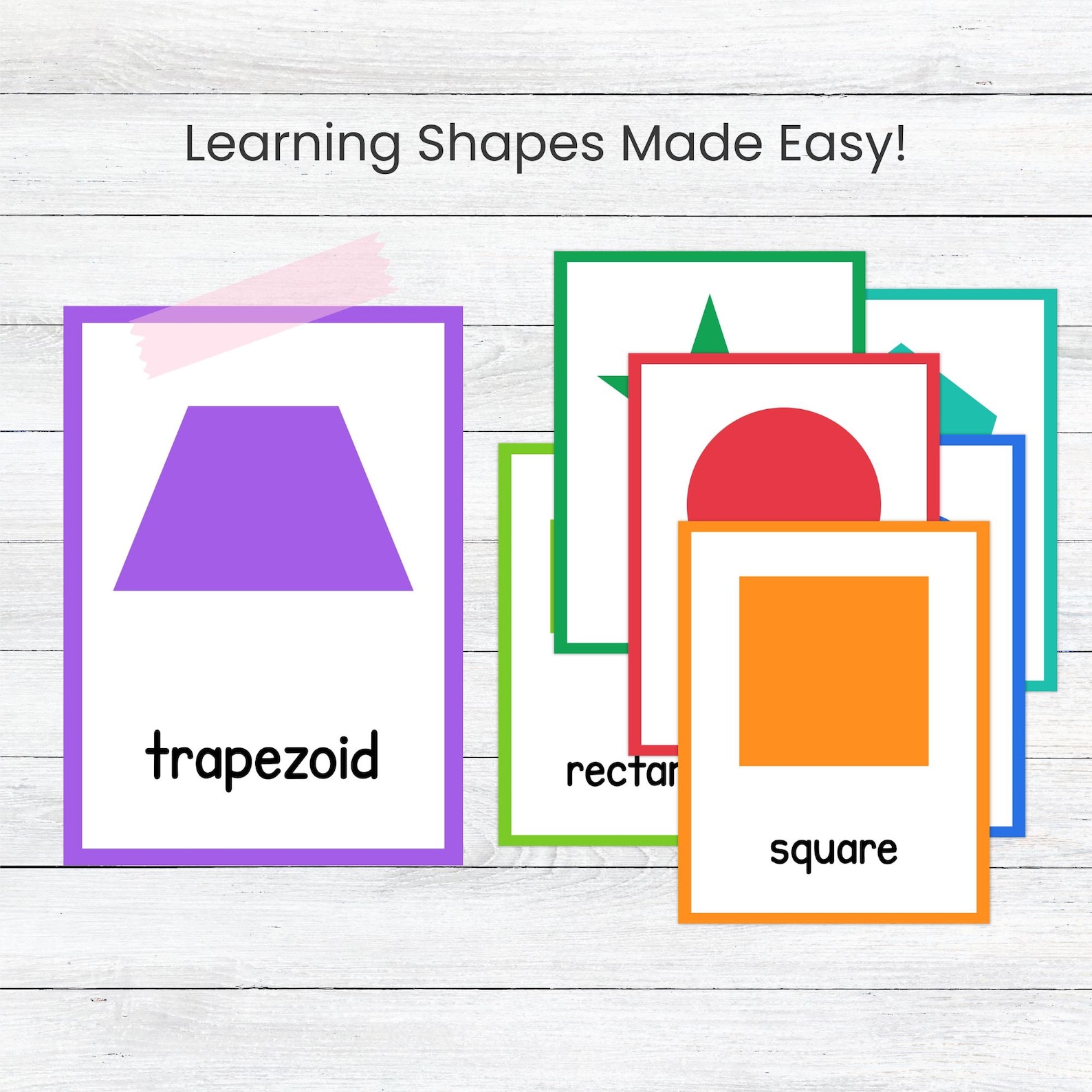 Classroom Shapes Posters | Colorful Shape Wall Decor for Elementary ...