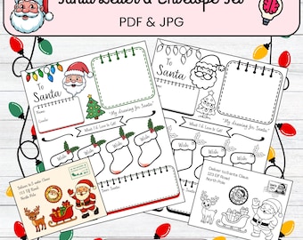 Weihnachtsmann Brief & Umschlag Set | Weihnachten Aktivität | Weihnachtsmann Brief, Umschlag zum Ausmalen, Ferien im Klassenzimmer, Nordpolpost