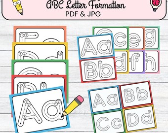 Alphabet Suchkarten ABC Buchstaben Formation | Groß- & Kleinschreibung | Handschrift Praxis | Klassenzimmer Alphabetisierungszentren | Passepartout