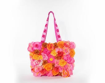 De weelderige draagtas met rosé-statement | Handgemaakt | De Glam'More-collectie van @thatskandice