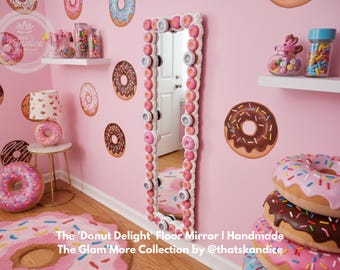 De 'Donut Delight'-vloerspiegel | Handgemaakt | De Glam'More-collectie van @thatskandice