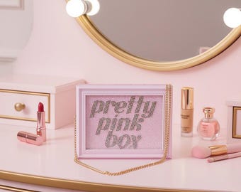 De mooie roze box-portemonnee | Handgemaakt | De Glam'More-collectie van @thatskandice