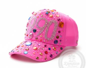 Aangepaste verfraaide truckerpet 1990 | Handgemaakt | De Glam'More-collectie van @thatkandice