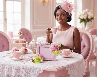 Theekransje roze parelbloem | Handgemaakt | De Glam'More-collectie van @thatskandice