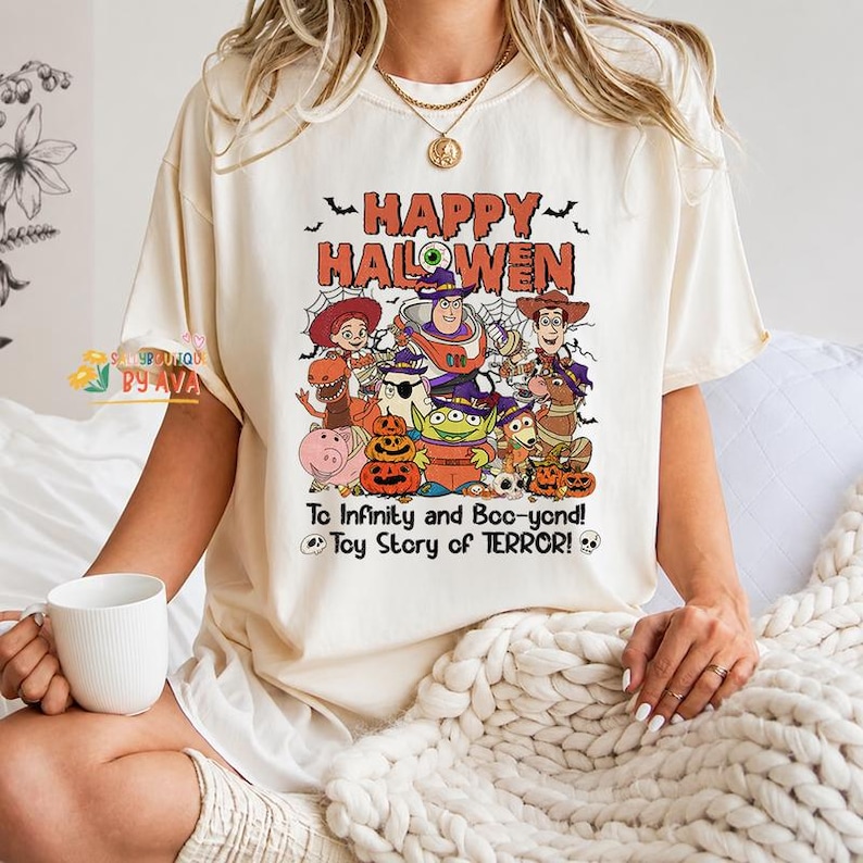 Retro Toy Story Halloween Shirt, Vintage Toy Story Happy Halloween Shirt, Disneyland Halloween, Halloween Matching Shirt, Trick Or Treat image 1