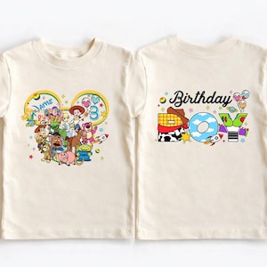 Two-sided Personalized Toy Story Birthday Shirt, Custom Disneyland Toy Story shirt, Toy Story Gift, Family Matching Birthday Shirt Bild 3